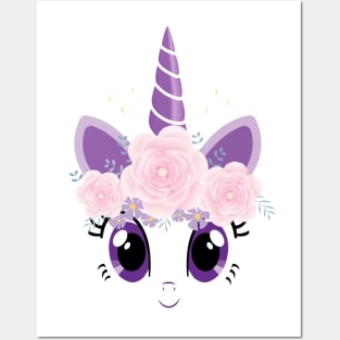 Purple Unicorn Posters and Art